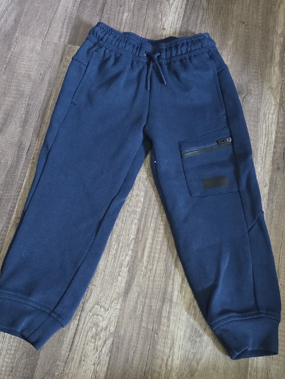 Athletic Works Navy Blue Kids Cargo Jogger Sweatpants